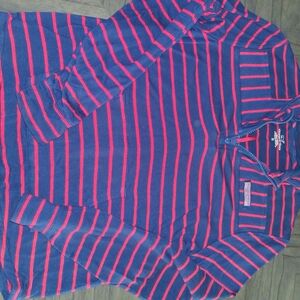 Vineyard Vines Blue and Pink Striped Shirt
